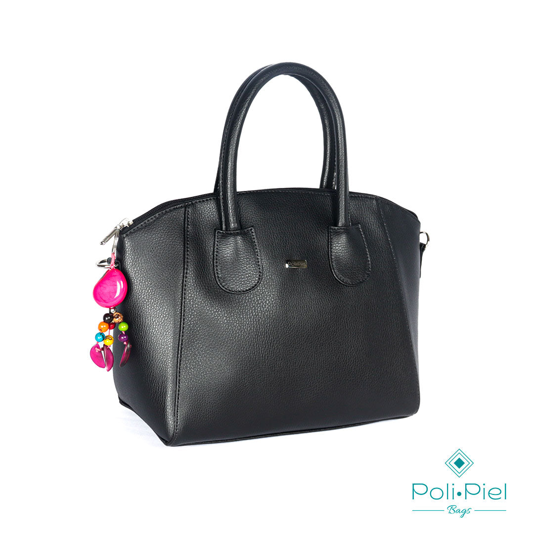 Zafiro: bolso mediano con doble manija en microfibra, elegante y funcional
