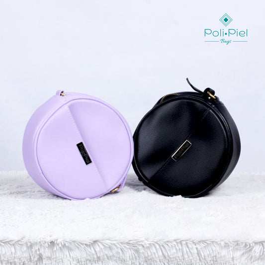 Perla: bolso redondo en microfibra para un estilo fresco y versátil