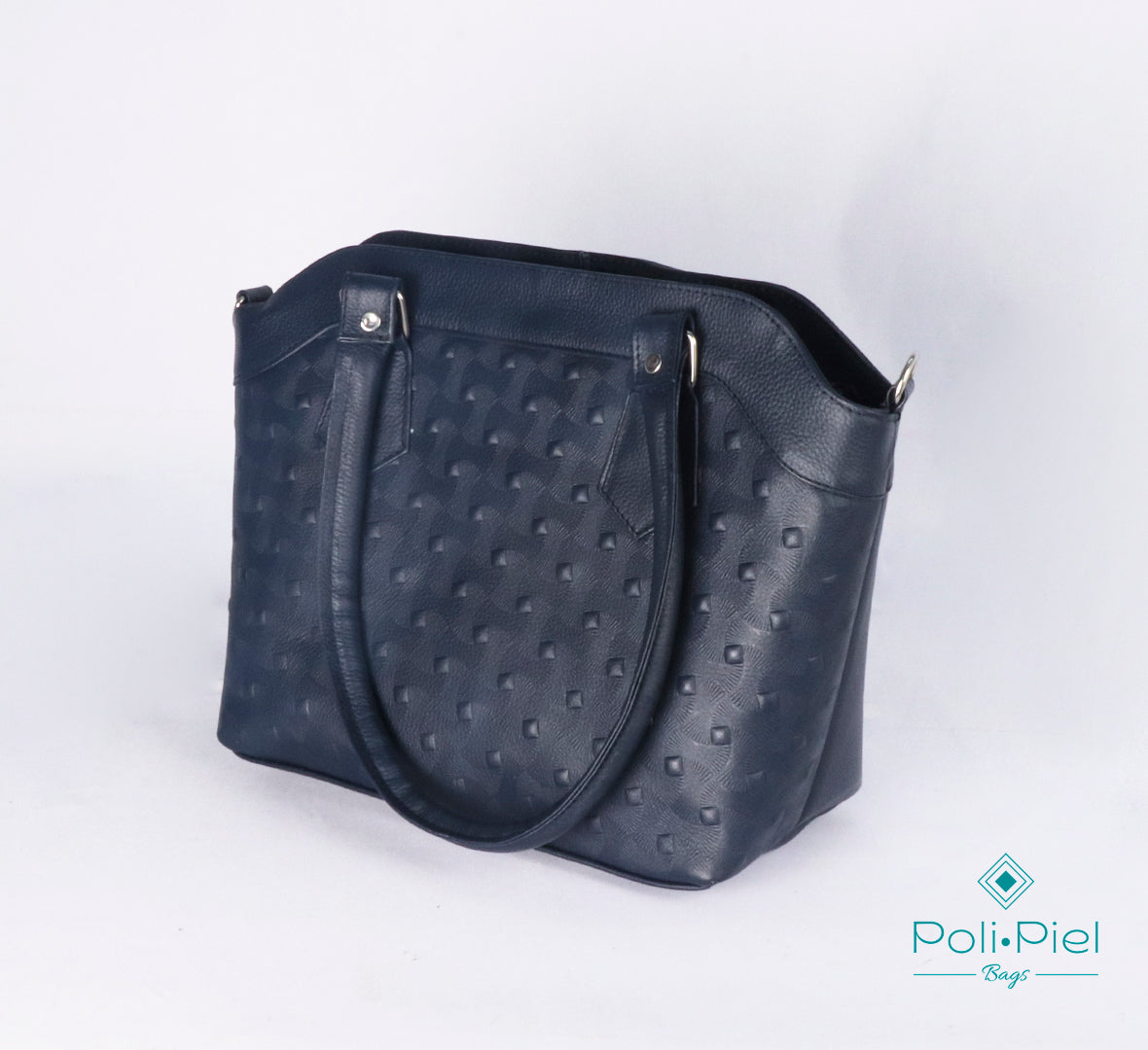 Zircón: bolso amplio de cuero con diseño sobrio y textura distintiva